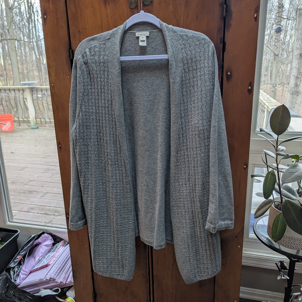 CASHMERE J Jill Gray Women's Sweater, Beautiful And Soft.
